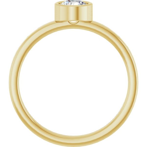 Bezel-Set Solitaire Ring Image 2 Jewelry Design Lab Piscataway, NJ