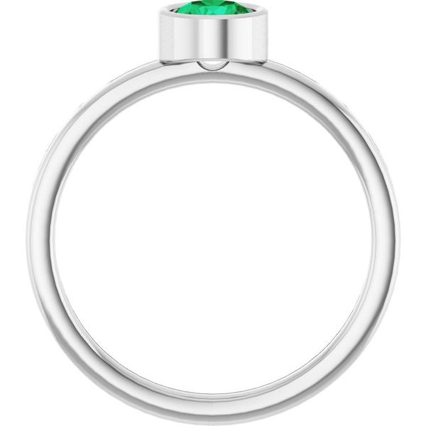 Bezel-Set Solitaire Ring Image 2 Michigan Wholesale Diamonds , 