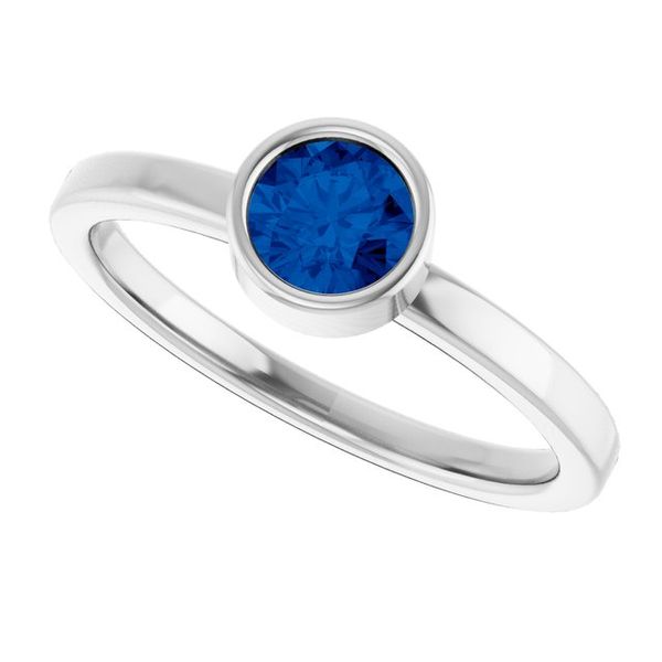 Bezel-Set Solitaire Ring Image 5 James Wolf Jewelers Mason, OH