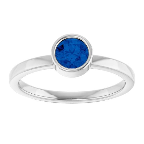 Bezel-Set Solitaire Ring Image 3 Erica DelGardo Jewelry Designs Houston, TX