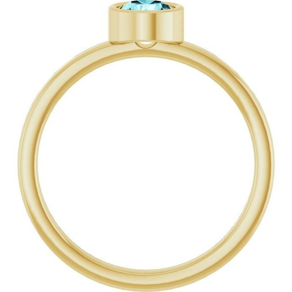 Bezel-Set Solitaire Ring Image 2 Jewelry Design Lab Piscataway, NJ