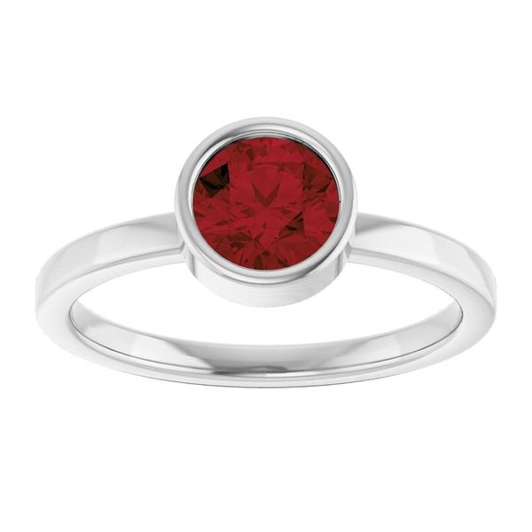 Bezel-Set Solitaire Ring Image 3 Erica DelGardo Jewelry Designs Houston, TX