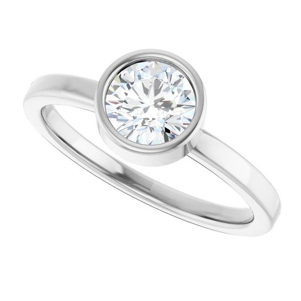 Bezel-Set Solitaire Ring Image 5 Michigan Wholesale Diamonds (KRD) , 