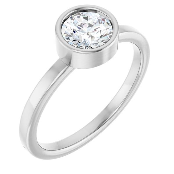 Bezel-Set Solitaire Ring Michigan Wholesale Diamonds (KRD) , 