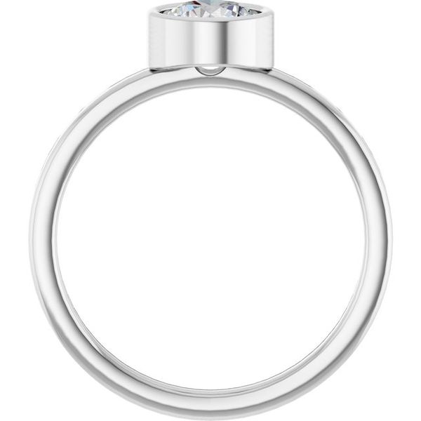 Bezel-Set Solitaire Ring Image 2 Michigan Wholesale Diamonds , 