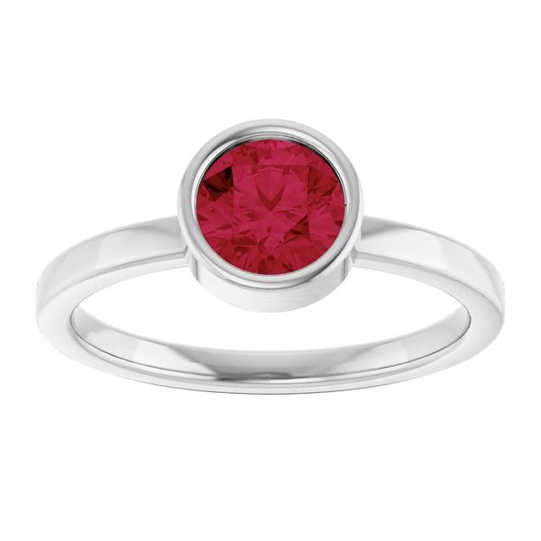 Bezel-Set Solitaire Ring Image 3 M. J. Thomas Jewelers, Ltd. Stratford, CT
