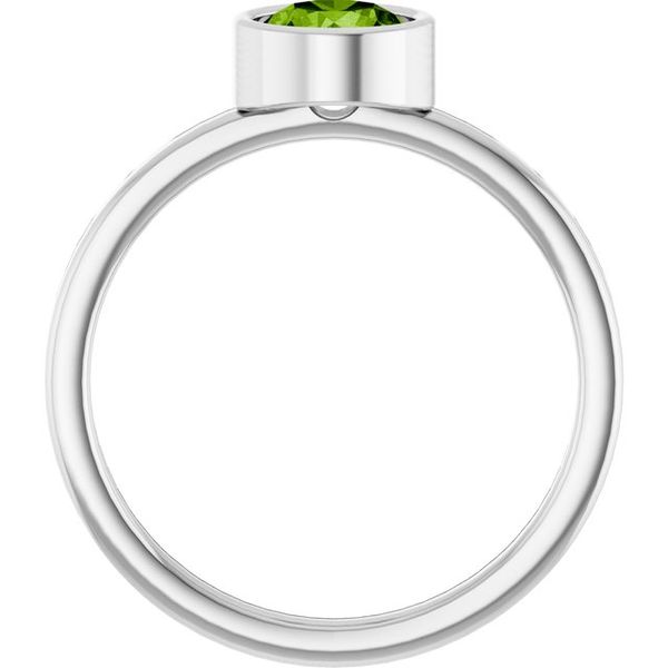 Bezel-Set Solitaire Ring Image 2 Leslie E. Sandler Fine Jewelry and Gemstones rockville , MD