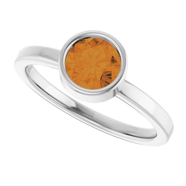 Bezel-Set Solitaire Ring Image 5 John E. Koller Jewelry Designs Owasso, OK