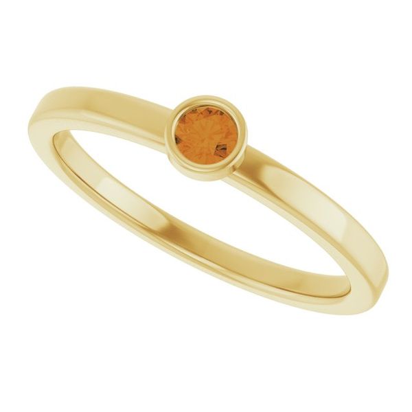 Bezel-Set Solitaire Ring Image 5 M. J. Thomas Jewelers, Ltd. Stratford, CT