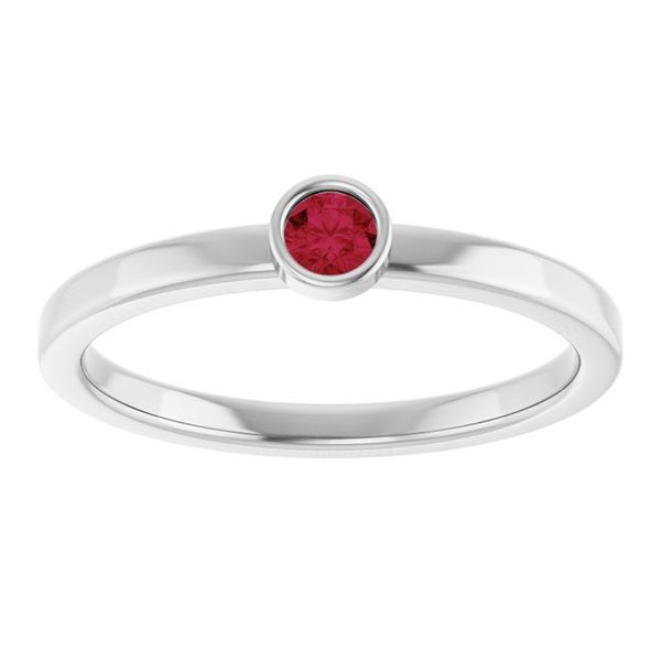 Bezel-Set Solitaire Ring Image 3 Morris Jewelry Bowling Green, KY