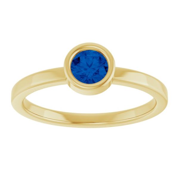 Bezel-Set Solitaire Ring Image 3 James Wolf Jewelers Mason, OH