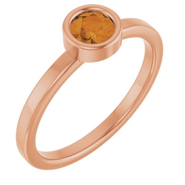 Bezel-Set Solitaire Ring M. J. Thomas Jewelers, Ltd. Stratford, CT