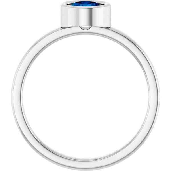 Bezel-Set Solitaire Ring Image 2 James Wolf Jewelers Mason, OH
