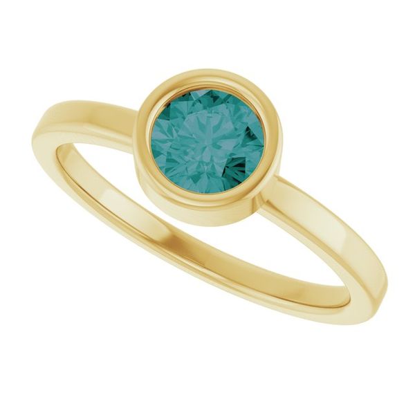 Bezel-Set Solitaire Ring Image 5 Crown Jewelers Augusta, GA