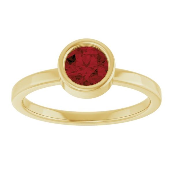 Bezel-Set Solitaire Ring Image 3 James Wolf Jewelers Mason, OH