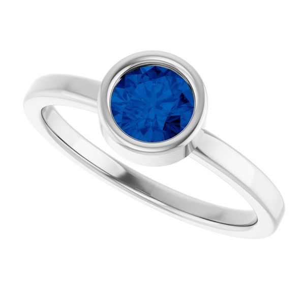 Bezel-Set Solitaire Ring Image 5 James Wolf Jewelers Mason, OH