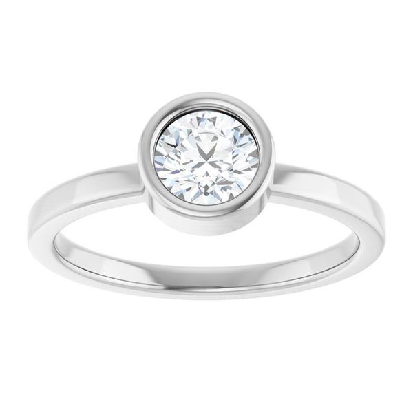 Bezel-Set Solitaire Ring Image 3 Michigan Wholesale Diamonds (KRD) , 