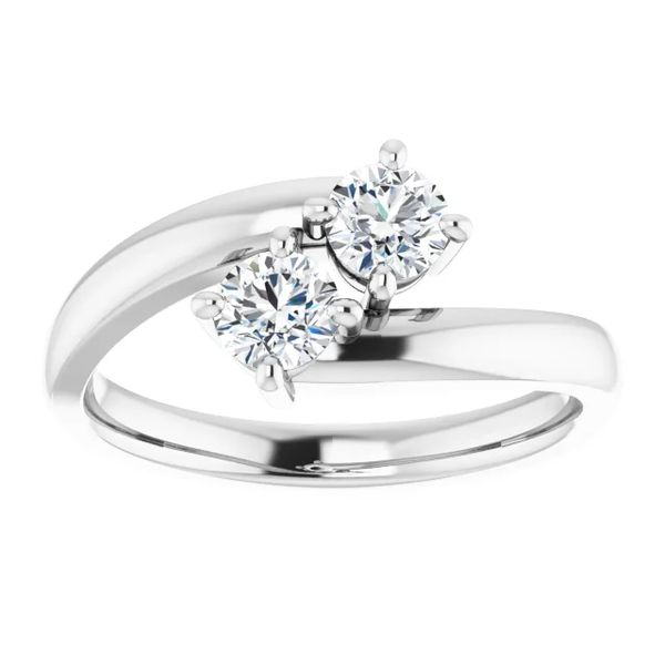 Roseberys London | A rose cut diamond two stone ring, of twin tapered band