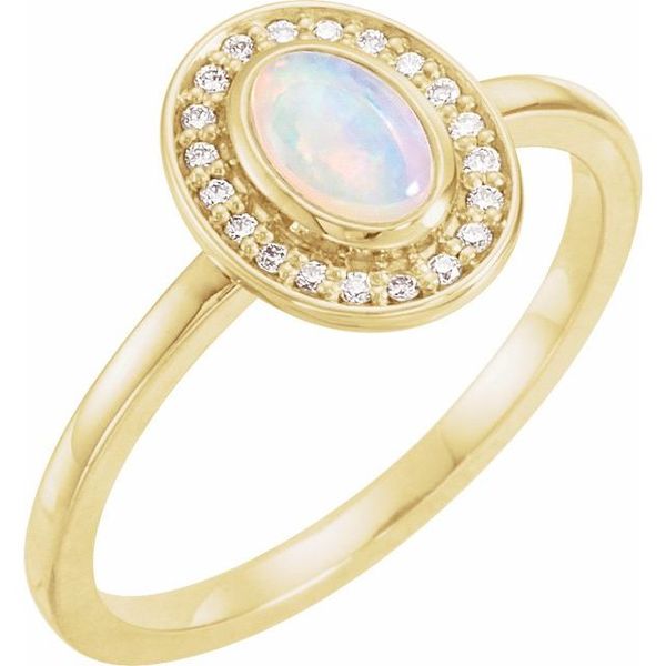 Halo-Style Cabochon Ring Designer Jewelers Westborough, MA
