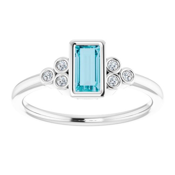 Bezel-Set Accented Ring Image 3 Don's Jewelry & Design Washington, IA