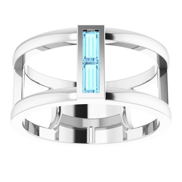 Baguette Negative Space Ring Image 3 Don's Jewelry & Design Washington, IA
