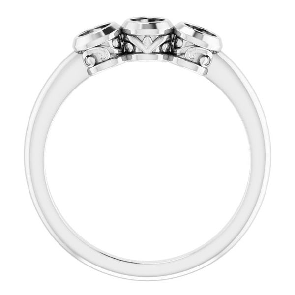 Three-Stone Bezel-Set Ring Image 2 Morin Jewelers Southbridge, MA