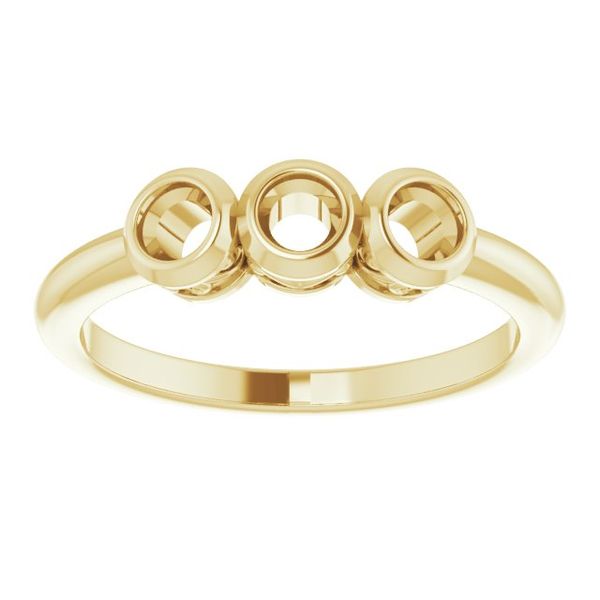 Three-Stone Bezel-Set Ring Image 3 Brynn Marr Jewelers Jacksonville, NC