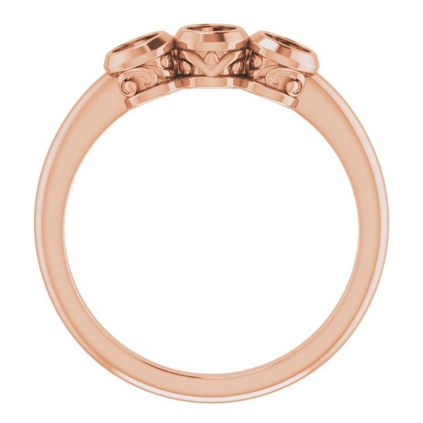 Three-Stone Bezel-Set Ring Image 2 Morin Jewelers Southbridge, MA