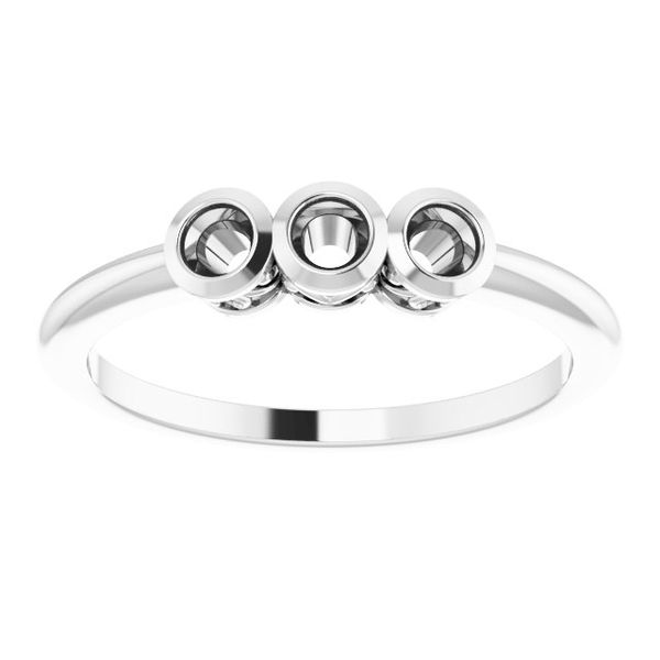 Three-Stone Bezel-Set Ring Image 3 John E. Koller Jewelry Designs Owasso, OK