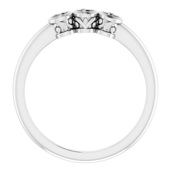 Three-Stone Bezel-Set Ring Image 2 Banks Jewelers Burnsville, NC