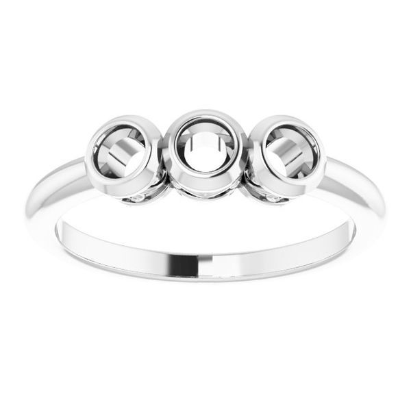 Three-Stone Bezel-Set Ring Image 3 Morrison Smith Jewelers Charlotte, NC