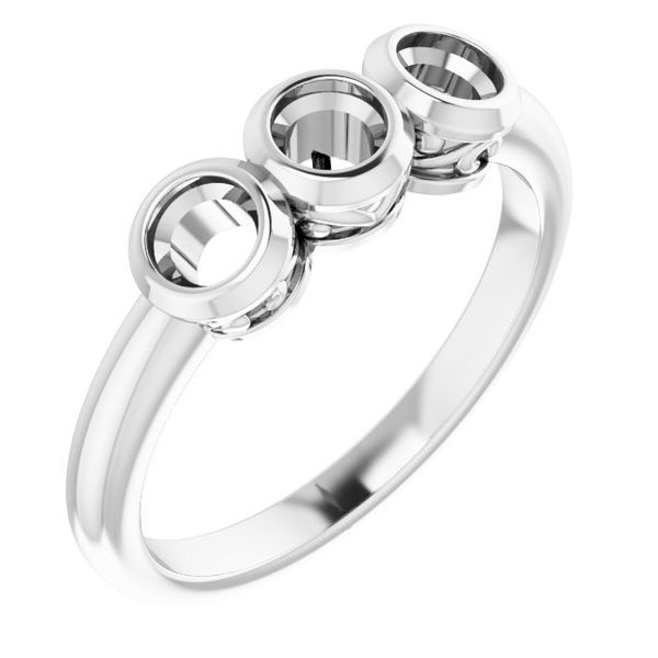 Three-Stone Bezel-Set Ring James Wolf Jewelers Mason, OH