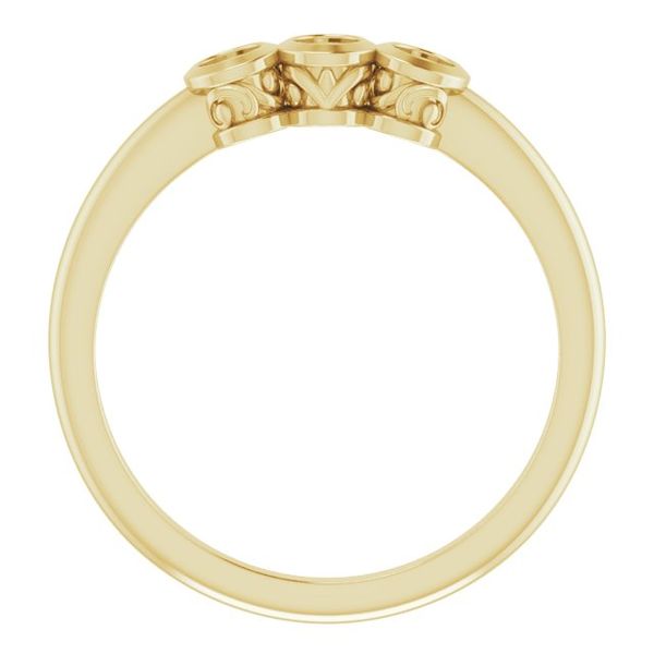 Three-Stone Bezel-Set Ring Image 2 Banks Jewelers Burnsville, NC
