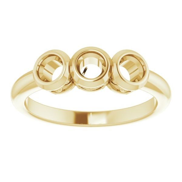Three-Stone Bezel-Set Ring Image 3 Smith Jewelers Franklin, VA