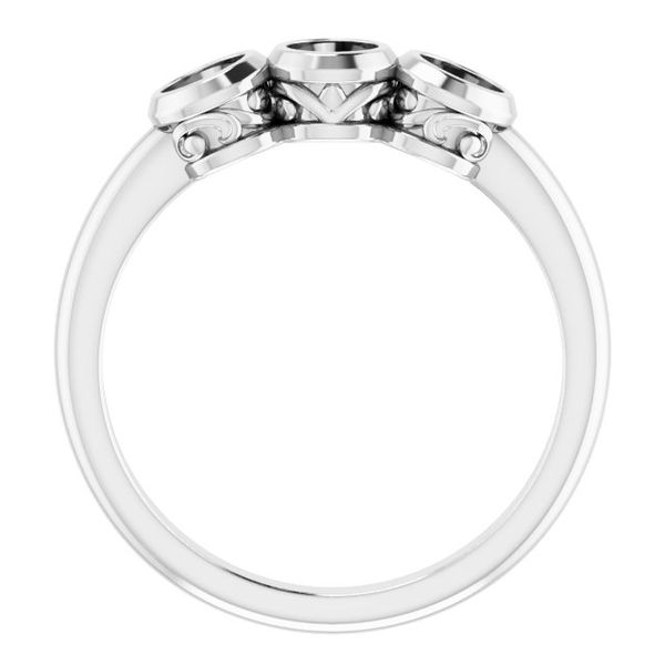 Three-Stone Bezel-Set Ring Image 2 John E. Koller Jewelry Designs Owasso, OK