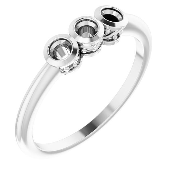 Three-Stone Bezel-Set Ring Trenton Jewelers Ltd. Trenton, MI