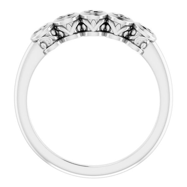 Five-Stone Bezel-Set Ring Image 2 Becky Beck's Jewelry DeKalb, IL