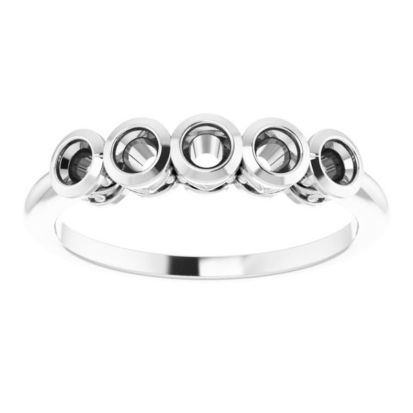 Five-Stone Bezel-Set Ring Image 3 Becky Beck's Jewelry DeKalb, IL