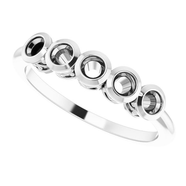 Five-Stone Bezel-Set Ring Image 5 Brynn Marr Jewelers Jacksonville, NC