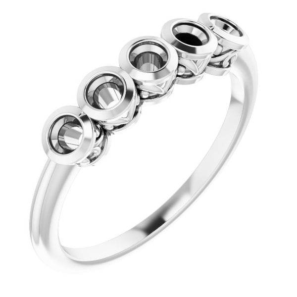 Five-Stone Bezel-Set Ring Brynn Marr Jewelers Jacksonville, NC