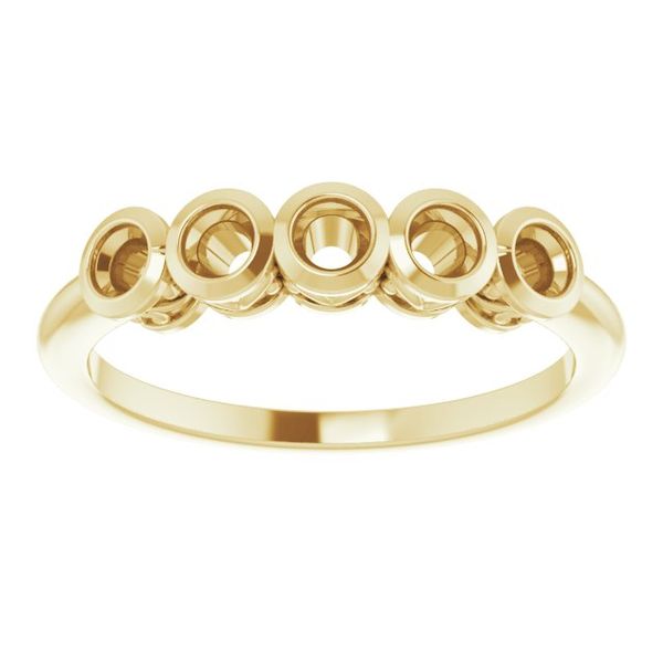 Five-Stone Bezel-Set Ring Image 3 James Wolf Jewelers Mason, OH