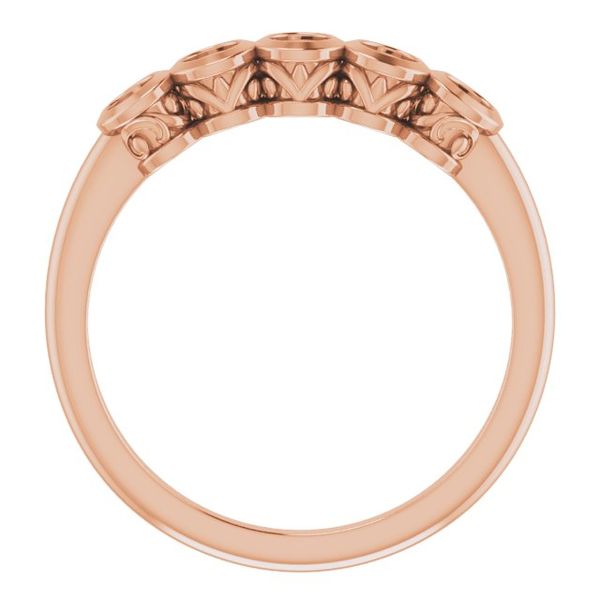 Five-Stone Bezel-Set Ring Image 2 Becky Beck's Jewelry DeKalb, IL