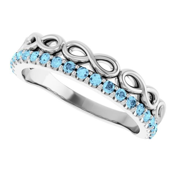 Pave Sapphire Infinity Stackable Ring | Monica Rich Kosann