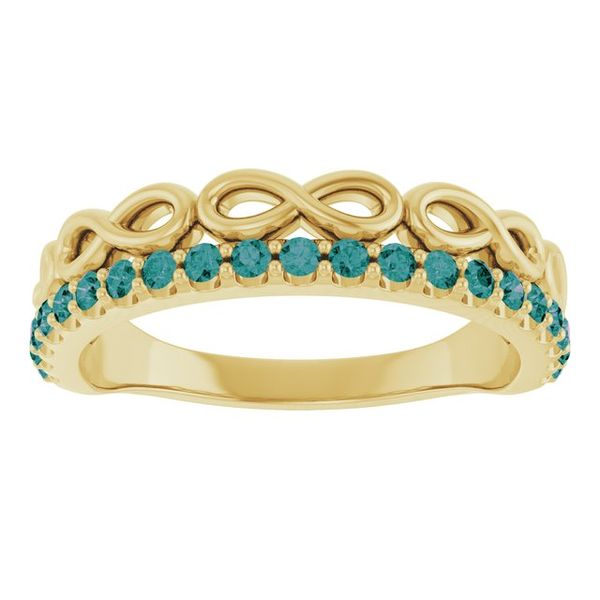 14K Solid Gold Chevron V Shape Diamond Ring, Infinity Stacking Ring | Benati