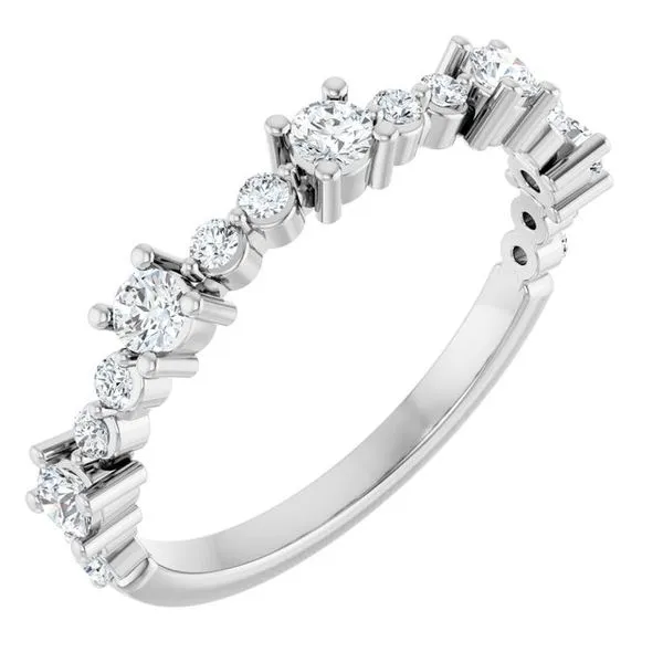 Natural Diamond Accented Stackable Ring 14K White Gold Gold 1/2 CTW Natural Diamond Stackable Fashion Ring Greenfield Jewelers Pittsburgh, PA