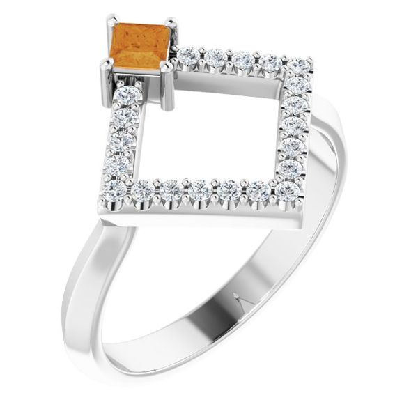 Accented Geometric Ring David Mann, Jeweler Geneseo, NY