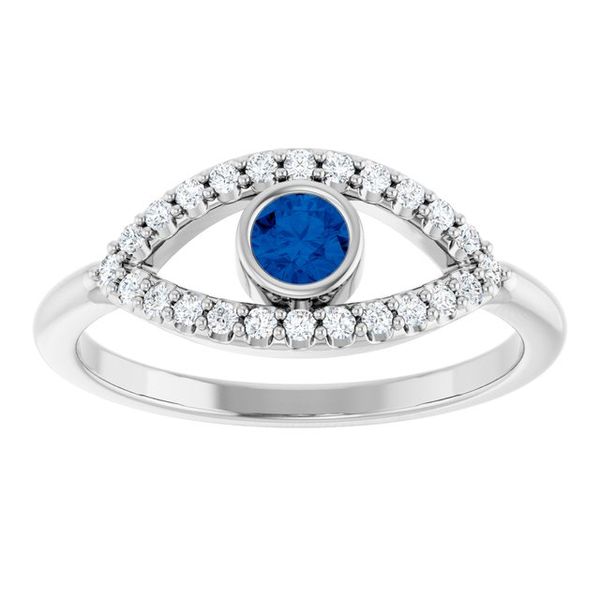 Accented Evil Eye Ring Image 3 Gaines Jewelry Flint, MI