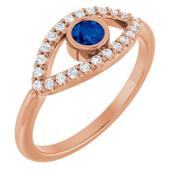 Stuller Accented Evil Eye Ring 72064:653:P 14KR - Rings | Delfine's Jewelry  | Charleston, WV