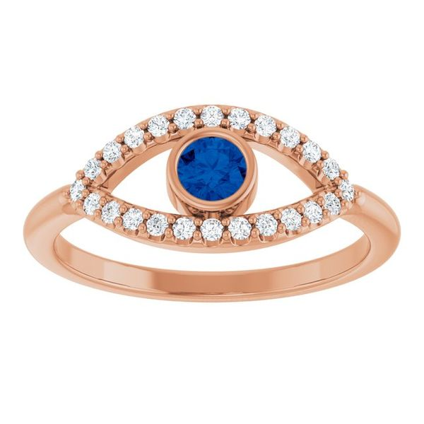 Silver Rose Gold Classic Evil Eye Ring