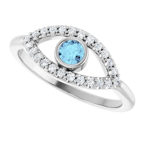 Accented Evil Eye Ring Image 5 Moseley Diamond Showcase Inc Lexington, SC